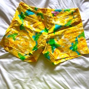 Lilly Pulitzer Yellow First Impression Shorts